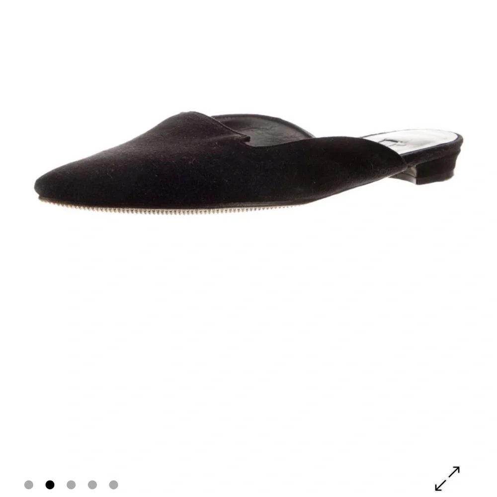 Manolo Blahnik Black Suede Mules - Picture 3 of 5